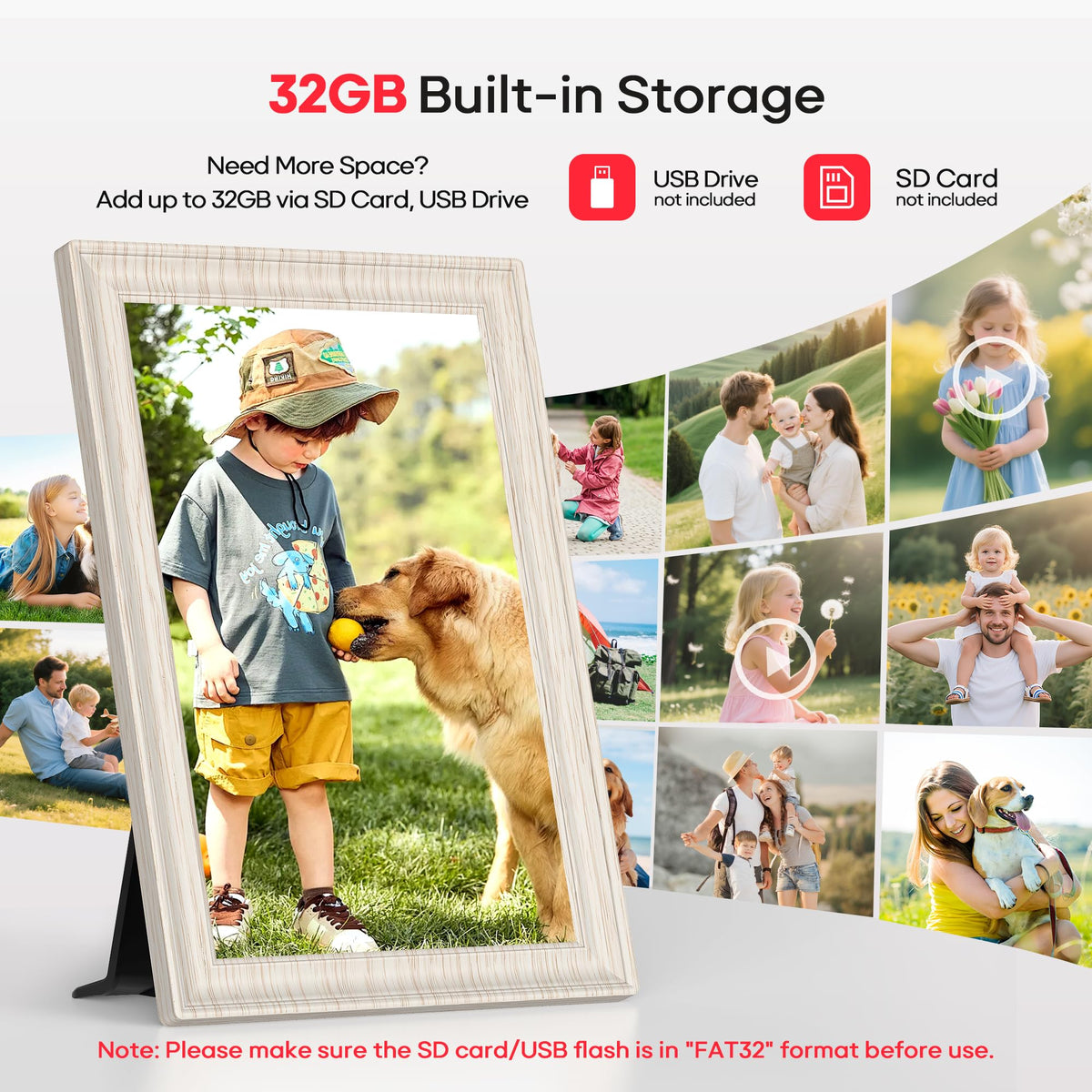 Frameo 10.1" Digital Picture Frame 32GB Storage WiFi Electronic Photo Frame 🍁 All In One Marketplace Canada
