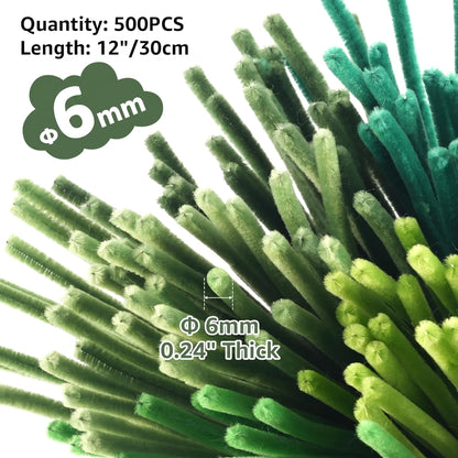 YONOVO Green Pipe Cleaners Bulk 500 Pcs - 6 mm Thick 12 Inch Long 🍁 All In One Marketplace Canada