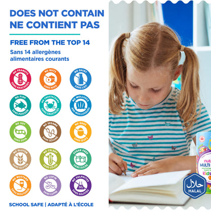 CANADIAN NUTRAMIN Children's Daily Vegan Multivitamin Gummies Vitamin C, D2 & Zinc for Immunity, Plant-Based, Sugar-Free, Nut-Free, Gluten-Free with Biotin, Vitamin A, B, B6, B12 +More 90 Ct (45 Day Supply) - Available at All In One Marketplace Canada