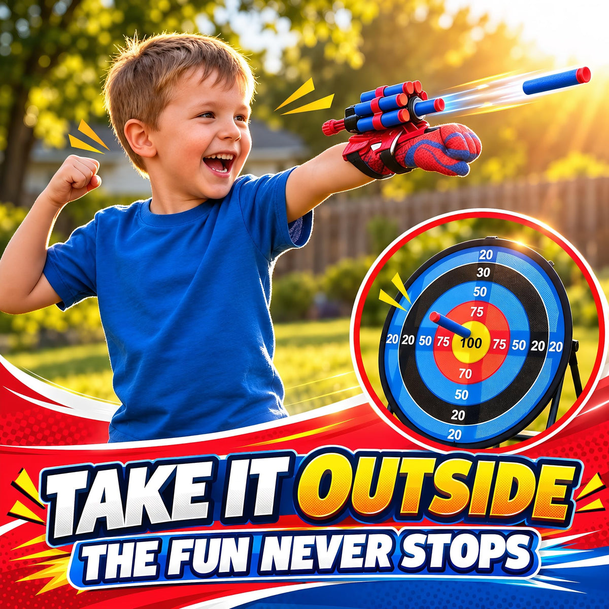 2 Pieces Spider Web Shooters for Kids, Cosplay Launcher Gloves Hero Webs Shooter, Toys Gifts for Boys Girls, Halloween Christmas Birthday Toys for Kids 🍁 All In One Marketplace Canada