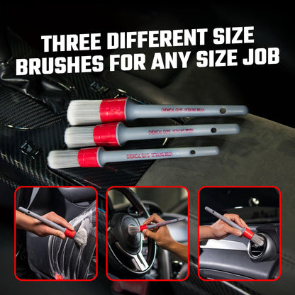 Chemical Guys All in The Details Interior Detailing Brush Set (Great for Cars, Trucks, SUVs, RVs, & More) Chemical Guys