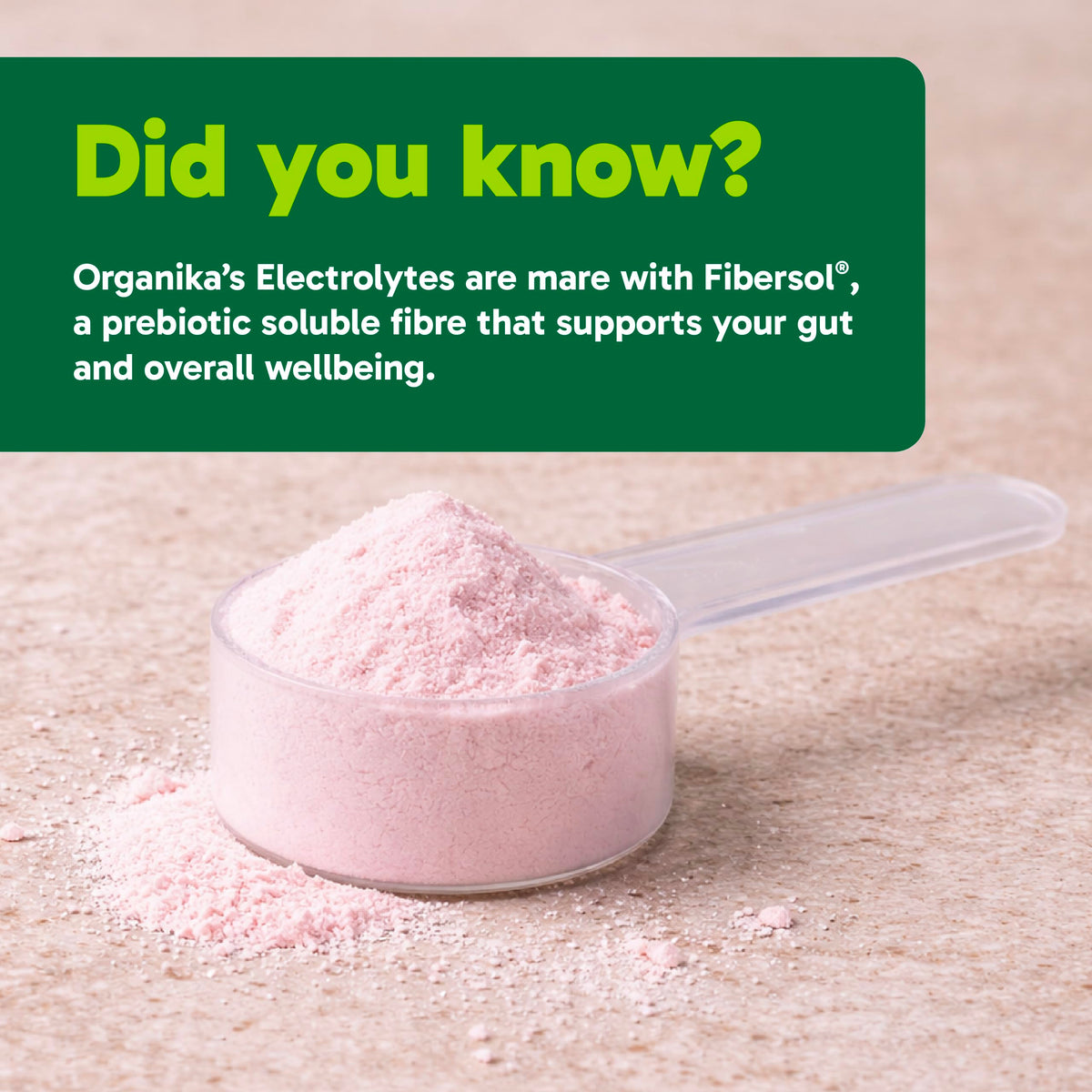 Organika Canadian-Made Electrolytes Powder | Wild Raspberry Flavour - 350g, 100 servings