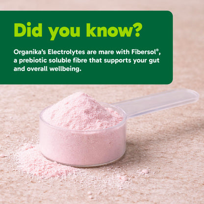 Organika Canadian-Made Electrolytes Powder | Wild Raspberry Flavour - 350g, 100 servings