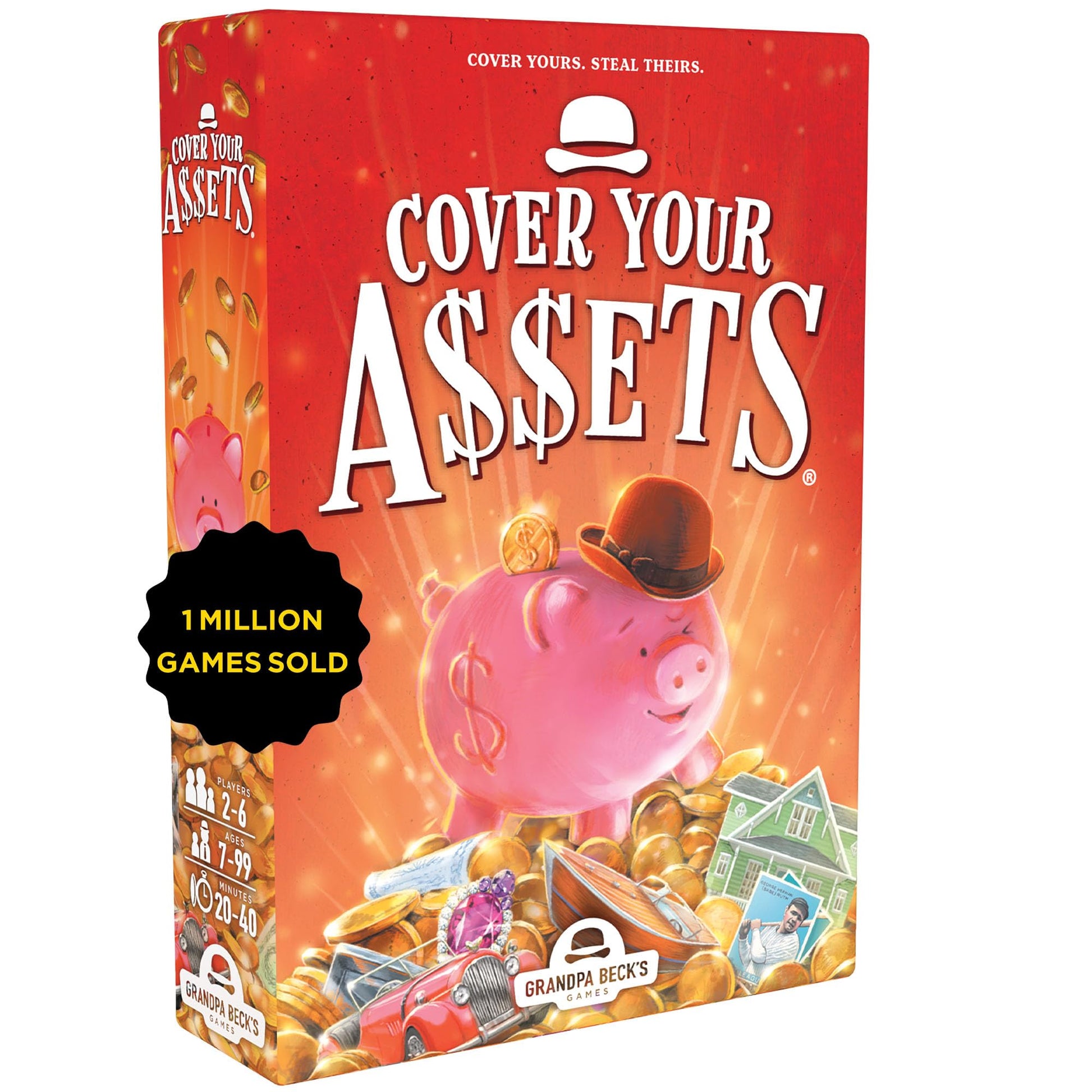 Cover Your Assets Card Game by Grandpa Beck's Games - Fun Family-Friendly Set-Collecting Game for Kids, Teens & Adults - from the Creators of Skull King - Ideal for 2-6 Players Ages 7+ Grandpa Beck's Games