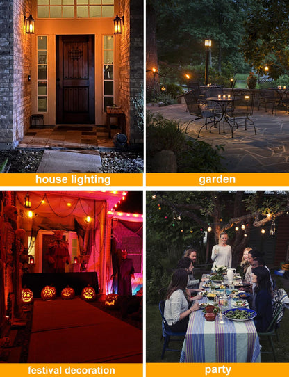 【Upgraded】 Hompavo LED Flame Light Bulb, 4 Modes Flickering Light Bulbs with Upside Down Effect, E26/E27 Base Flame Bulb for Halloween, Christmas, Party, Indoor and Outdoor Home Decoration (2 Pack) 🍁 All In One Marketplace Canada