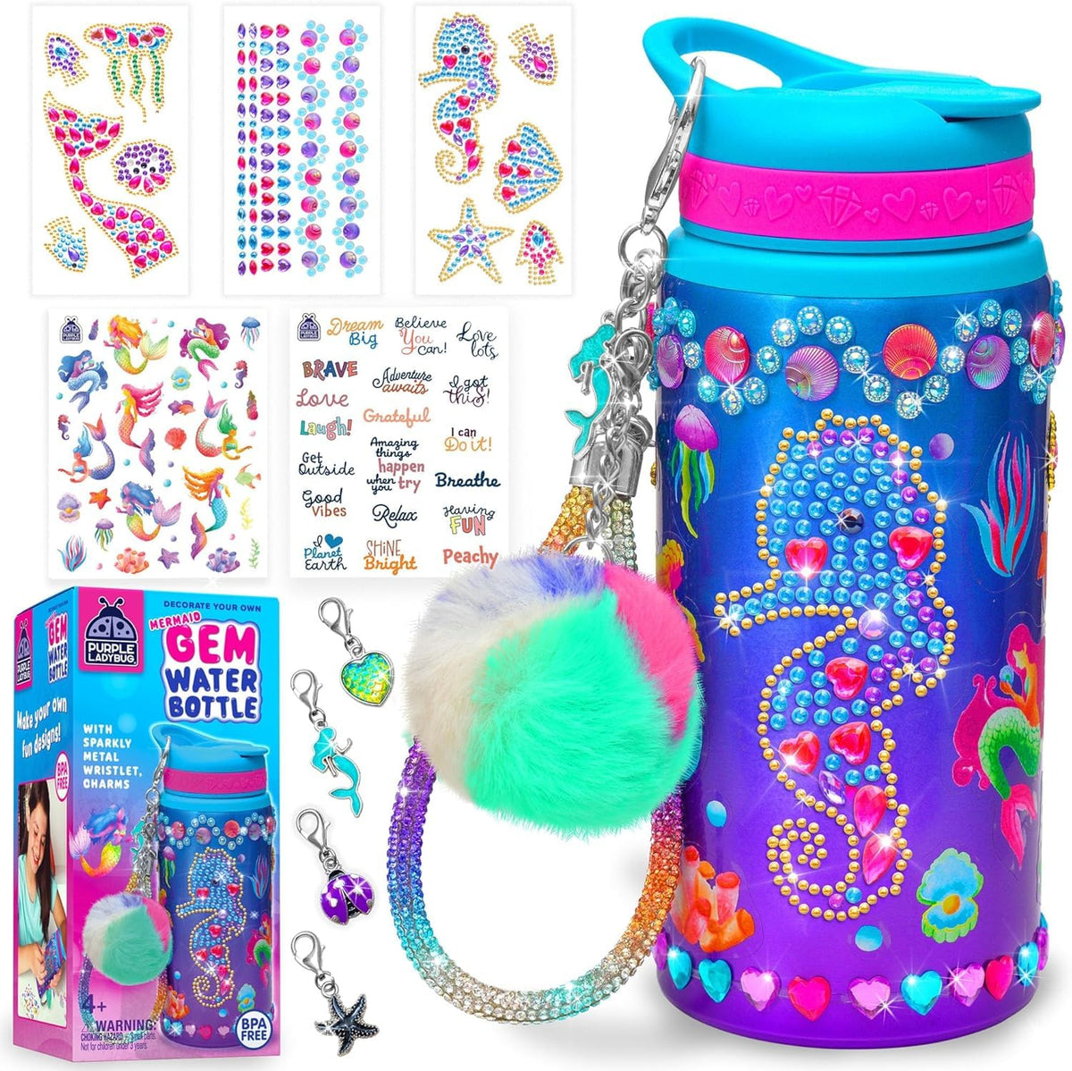 Decorate Your Own Water Bottle Girls - Mermaid Water Bottle Craft 🍁 All In One Marketplace Canada