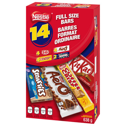 NESTLE Full Size KITKAT, AERO, COFFEE CRISP & SMARTIES, 638 g