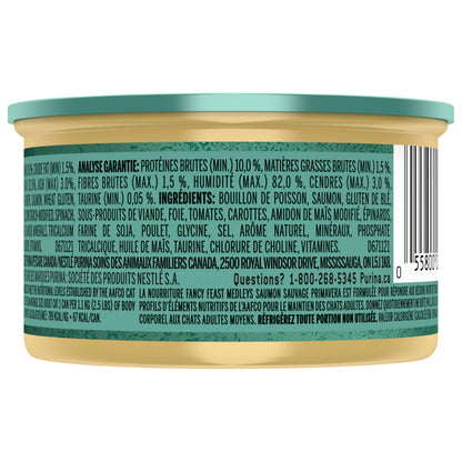 Fancy Feast Medleys Wet Cat Food, Wild Salmon Primavera - 85 g Can (24 Pack)