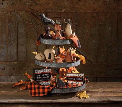 Primitives by Kathy Chunky Sitter, Candy Corn Man, Halloween Figurine Decoration 21157