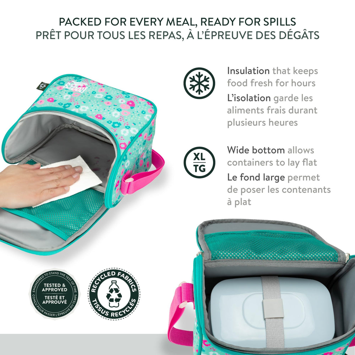 Roots Essential Kids 3-in-1 Backpack Set, Mint, 22.5L