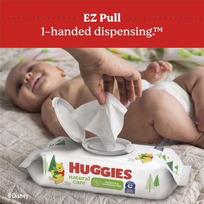 Huggies Natural Care Unscented Baby Wipes, Sensitive, 6 Refill Packs (1008 Wipes)
