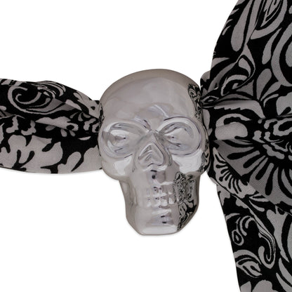 DII Halloween Napkin Rings Novelty Tabletop Décor Set, 3.25x2.25x3, Silver Skull, 6 Piece