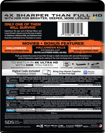 Trilogie Halloween (Halloween / Halloween Kills / Halloween Ends) - 4K Ultra HD + Digital [4K UHD]