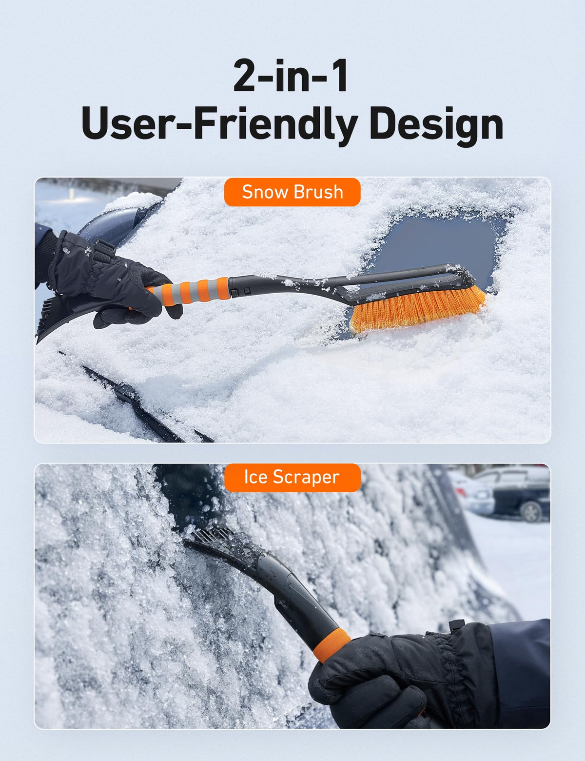 AstroAI 27" Snow Brush & Ice Scraper for Car Windshield Snow Remove, 2 Pack 🍁 All In One Marketplace Canada