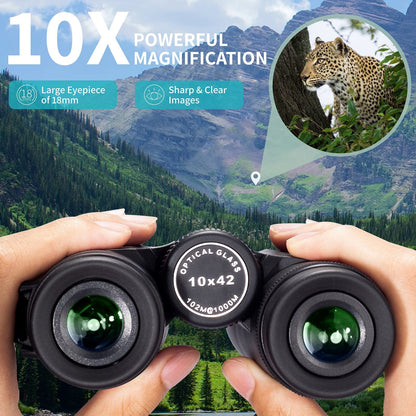 Gosky 10x42 HD Roof Prism Binoculars for Adults with Phone Adapter & Tripod Gosky