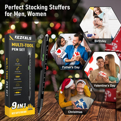 KEZKALS Gifts for Men 9 in 1 Multitool Pen Stocking Stuffers for Men Adults 🍁 All In One Marketplace Canada