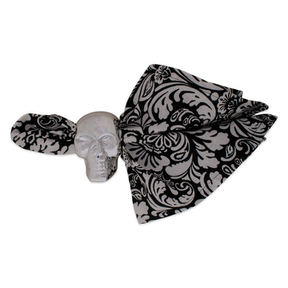 DII Halloween Napkin Rings Novelty Tabletop Décor Set, 3.25x2.25x3, Silver Skull, 6 Piece