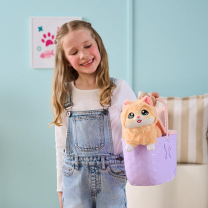 Little Live Pets Mama Surprise Kittens, Interactive Mama with 15+ Sounds & Reactions, Basket 11.4" Tall, Has 3 Surprise Babies, Reacts to Touch, Feeds on Fish, Portable Basket, Gift for Ages 4+