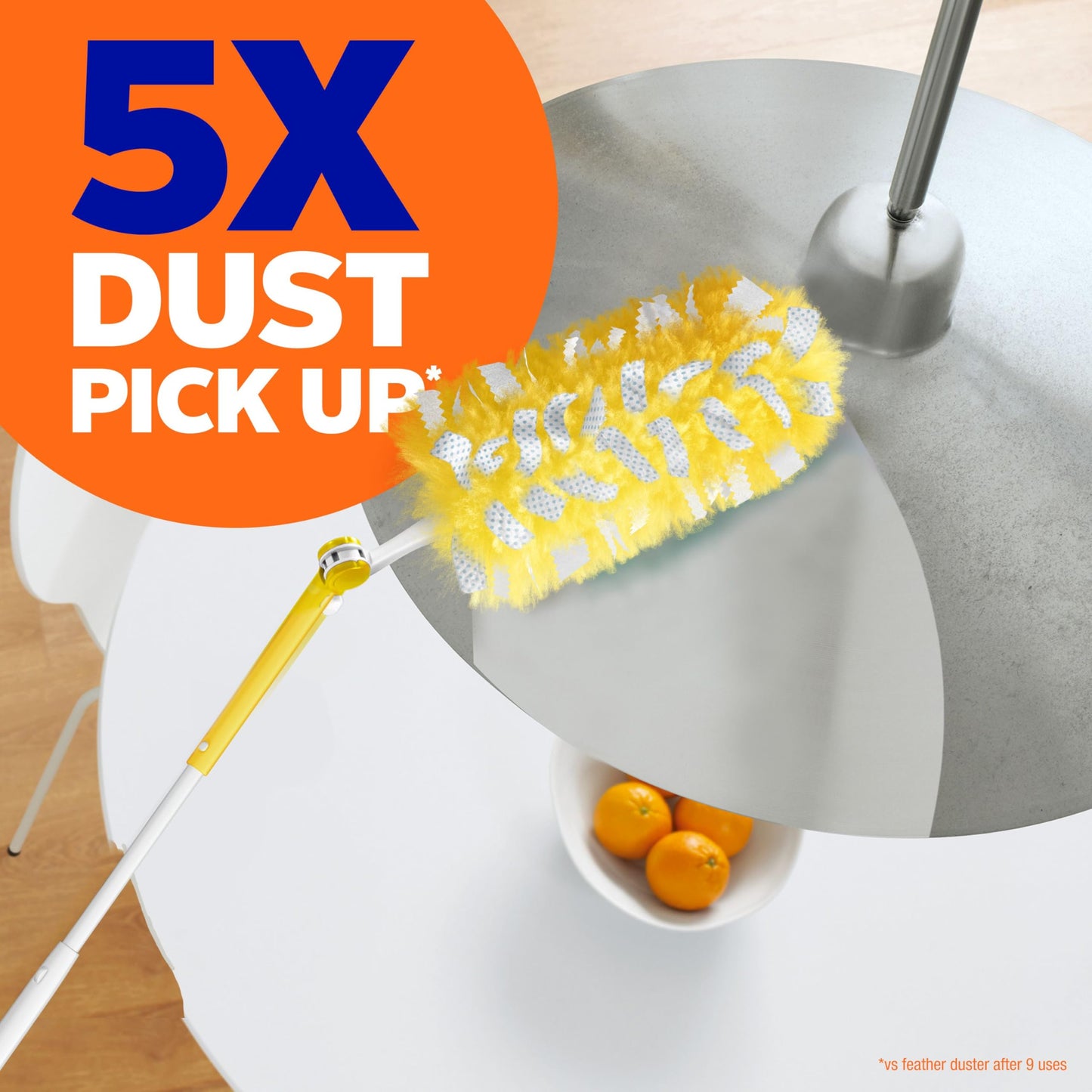 Swiffer Duster Kit with 1.8 m Extendable Handle, Heavy Duty Dusting Starter Kit with 4 Refills, for Ceiling Fans, Vents and Hard to Reach Places Swiffer