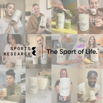Sports Research® Premium Collagen Peptides Powder (32oz Jar) | Grass-Fed, Certified Paleo Friendly, Non-GMO and Gluten Free - Unflavored and Easy to Mix