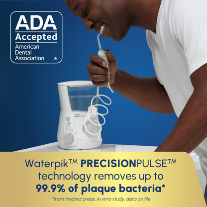 Waterpik Aquarius Water Flosser For Teeth Cleaning, Gums, Braces, Dental Care, Electric Power With 10 Settings, 7 Tips For Multiple Users & Needs, CDA Validated, White WP-660, Packaging May Vary - Available at All In One Marketplace Canada