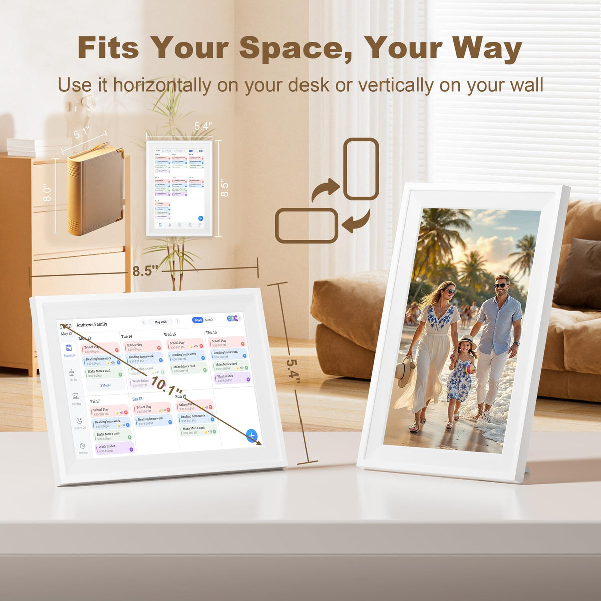 Telonixium Smart Digital Calendar, 10.1" Touch Screen Family Planner 🍁 All In One Marketplace Canada