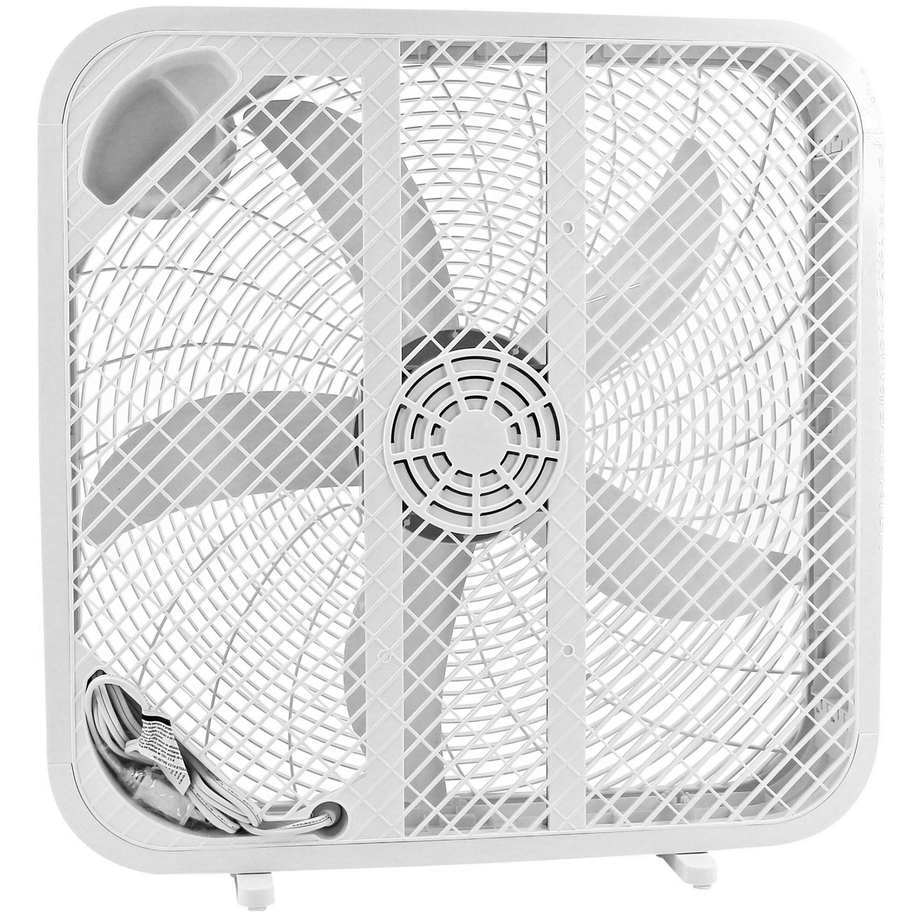 Genesis 20" Box Fan, 3 Settings, Max Cooling Technology, Carry Handle, White (G20BOX-WHT) Genesis