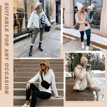 DHSO Fleece Lined Leggings Women, High Waisted Winter Warm Thermal Pants 🍁 All In One Marketplace Canada