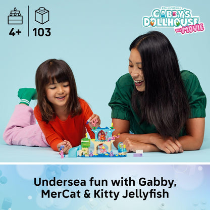 LEGO Gabby’s Dollhouse Mermaid Gabby’s Aquarium Adventure Building Blocks - Pretend Play & Learning Toy for Girls & Boys, Ages 4+, with Gabby & Mercat Mini Dolls - Gift Idea for Birthdays - 11204 LEGO