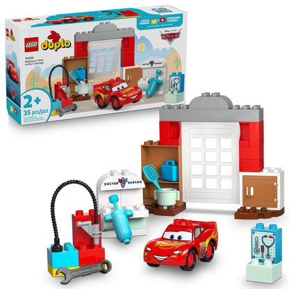 LEGO DUPLO │ Disney and Pixar Cars McQueen’s Visit to Doc’s Garage, Buildable Toddler Toy Inspires Creative Play, Building Set for Preschoolers Aged 2 Plus Who Love Vehicle Playsets 10456