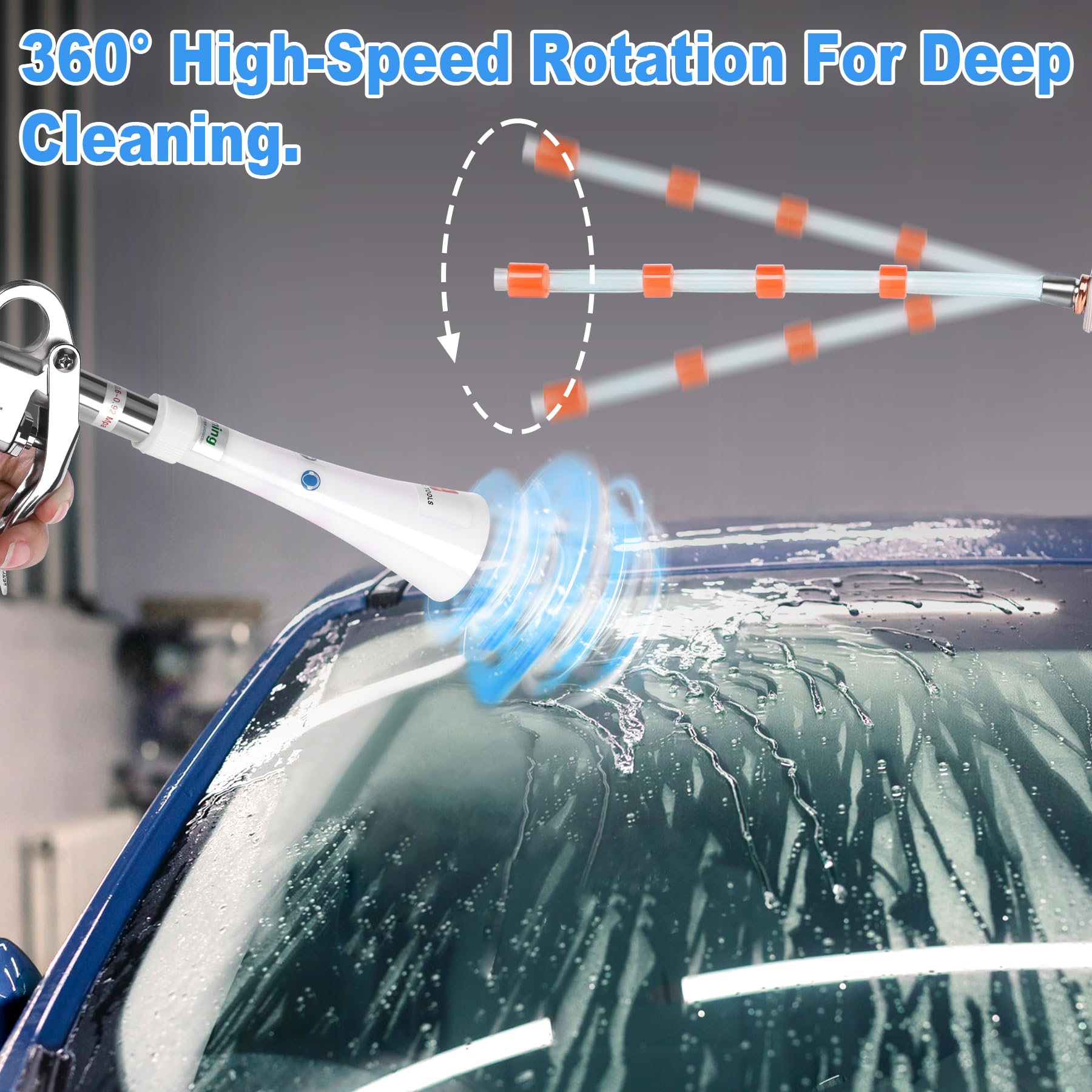 phepetroll Air Blow Gun Car Detailing Dry Cleaning Air Gun with Tapered Nozzle High Pressure Car Cleaning Tool, Car Dryer Air Blower for Car Surfaces Quickly Blasts Dust, Works with Air Compressor - Available at All In One Marketplace Canada