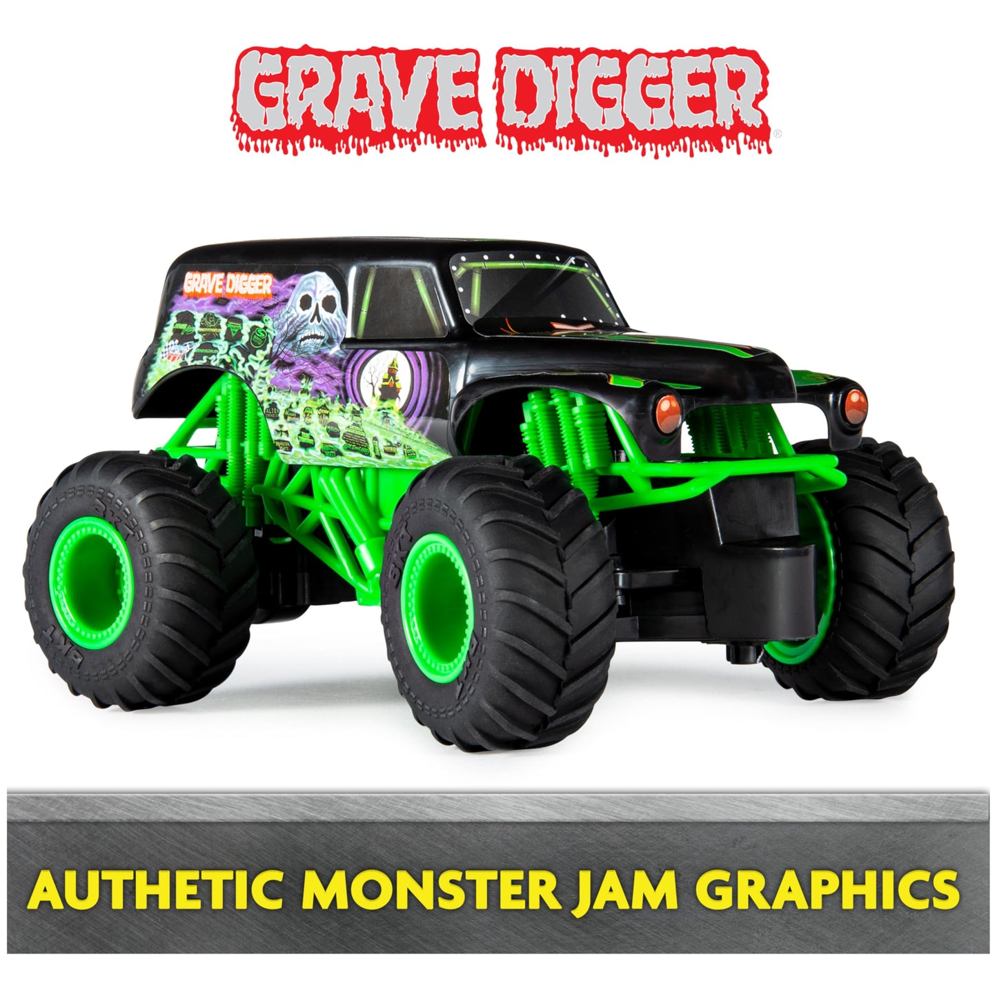 Monster Jam , Official Grave Digger Remote Control Monster Truck Toy, 1:24 Scale, 2.4 GHz, for Ages 4 and Up 🍁 All In One Marketplace Canada