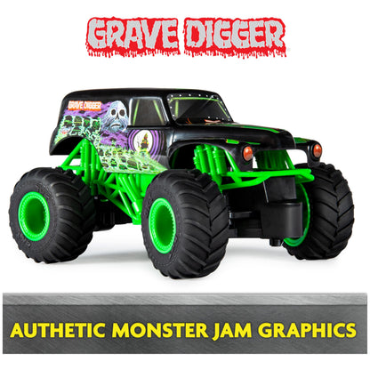 Monster Jam , Official Grave Digger Remote Control Monster Truck Toy, 1:24 Scale, 2.4 GHz, for Ages 4 and Up 🍁 All In One Marketplace Canada
