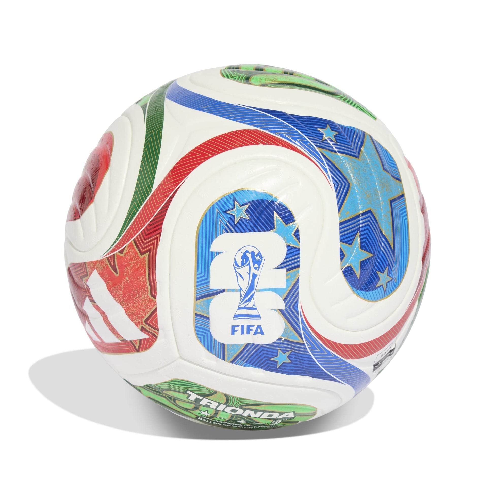 Adidas Unisex-Adult World Cup Pro Soccer Ball, White/Solar Blue/Red/Flash Lime, 5 adidas