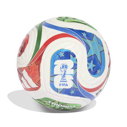 Adidas Unisex-Adult World Cup Pro Soccer Ball, White/Solar Blue/Red/Flash Lime, 5 adidas