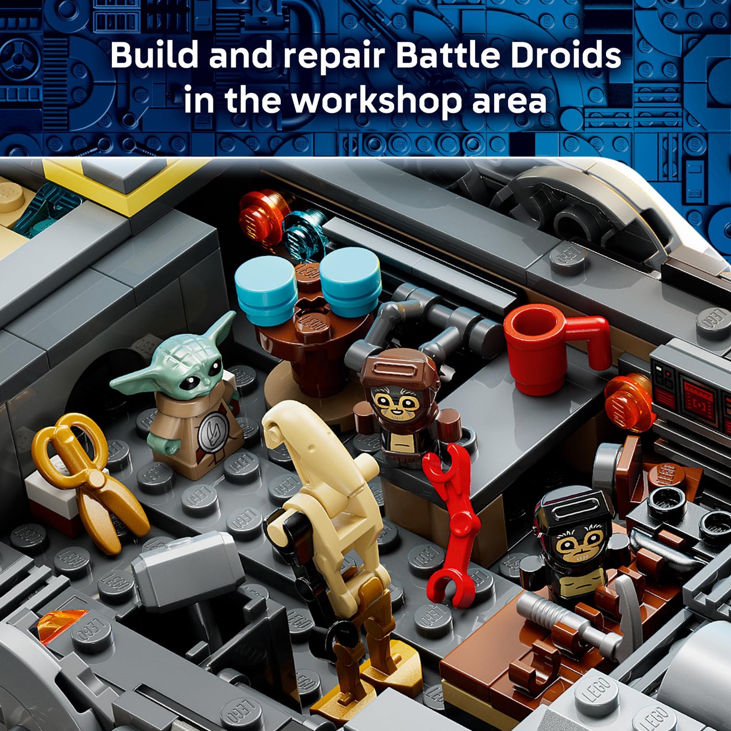 LEGO Star Wars: The Mandalorian and Grogu Anzellan Starship Building Toy - Build and Display Set for Boys & Girls, Ages 9+ - Star Wars Gifts for Kids - W/Grogu & 2 Anzellan Figures - 75445 LEGO