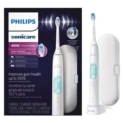 Philips Sonicare ProtectiveClean 4500 Rechargeable Electric Toothbrush, White, HX6827/11 PHILIPS