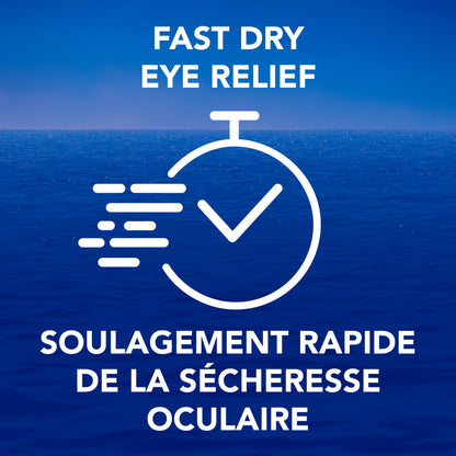 HydraSense Eye Drops, For Dry Eyes, Fast and Long-Lasting Relief, Preservative Free, Naturally Sourced Lubricant, Home and Away Twin Pack (2 x 10 mL), 20 mL HydraSense