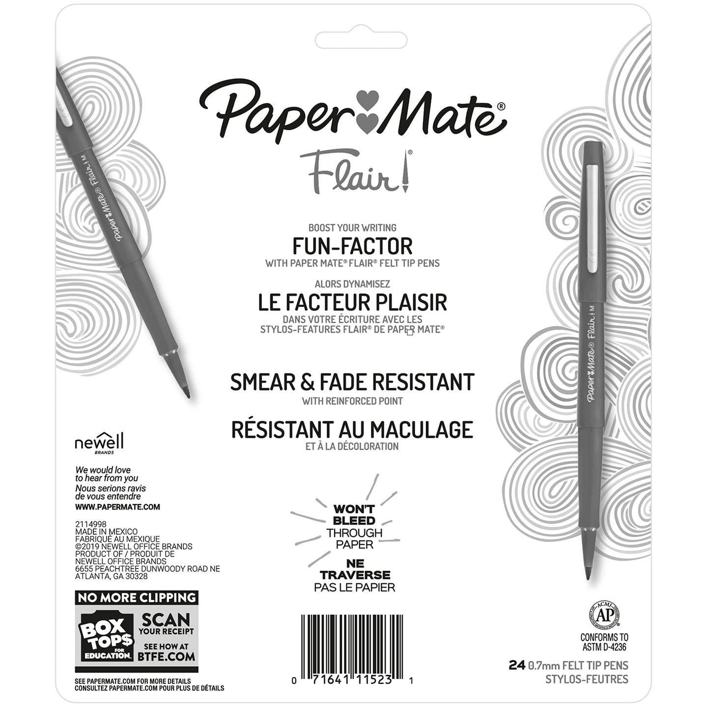 Paper Mate Flair Felt Tip Pens, Medium Point (0.7 mm), Assorted Colours, 24 Count - Available at All In One Marketplace Canada