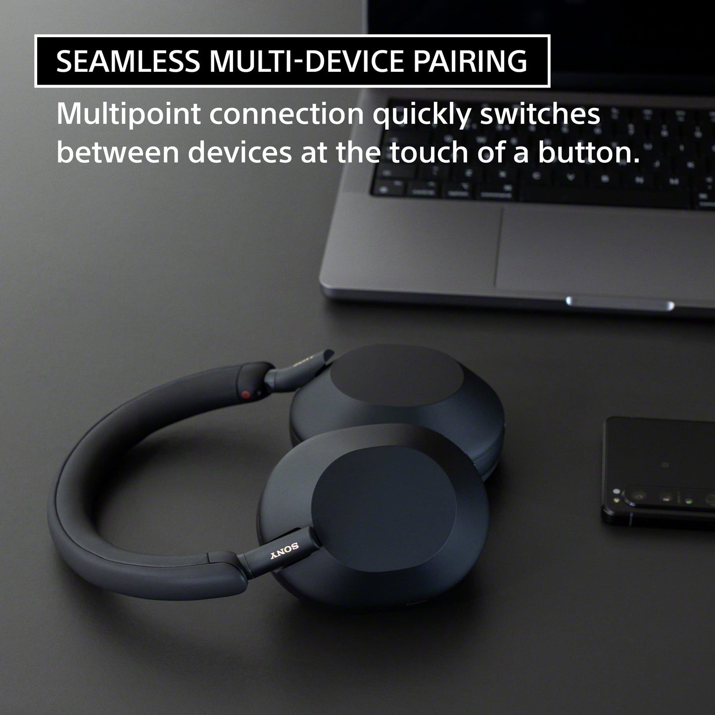Sony WH-1000XM5 Wireless Industry Leading Noise Cancelling Headphones with Auto Noise Cancelling Optimizer, Crystal Clear Hands-Free Calling, and Alexa Voice Control, Midnight Blue Sony