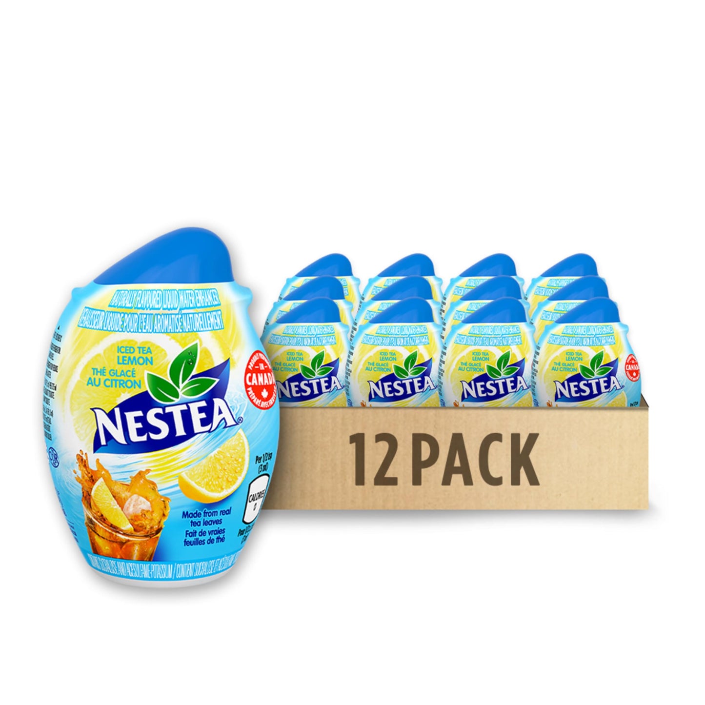 NESTEA Lemon Iced Tea Liquid Water Enhancer – 12 Pack (624 mL)