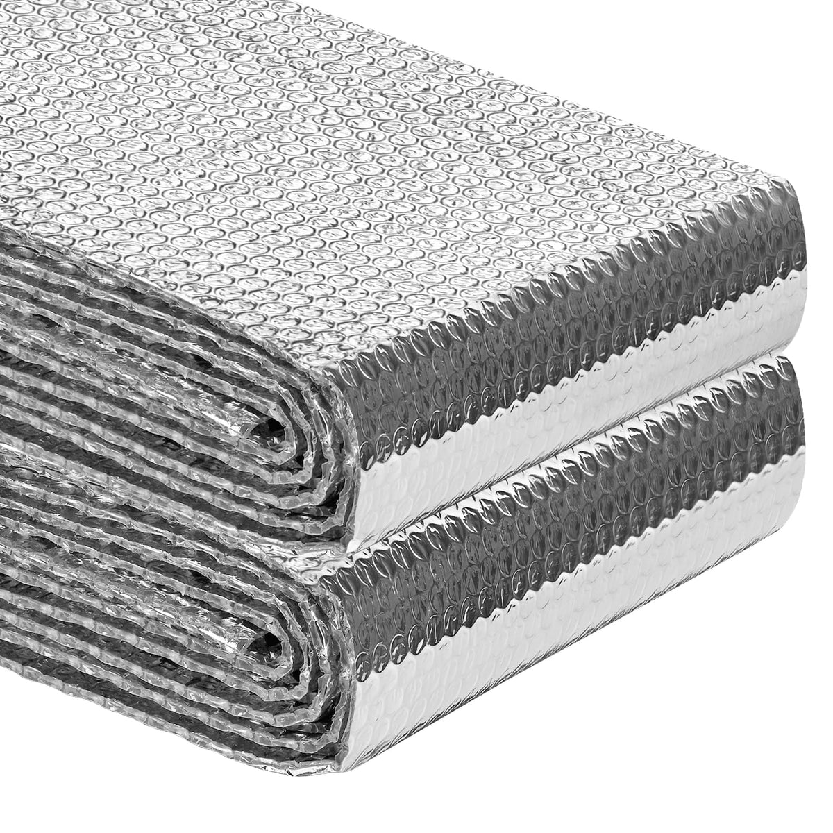 Reflective Insulation Roll 23.6inch x 10Ft Double Bubble Reflective Aluminum Foil Wrap Insulation Sheet Thermal Shield Radiant Barrier for Winter RV Window Thermal Cold Insulation Summer Heat - Silver 🍁 All In One Marketplace Canada