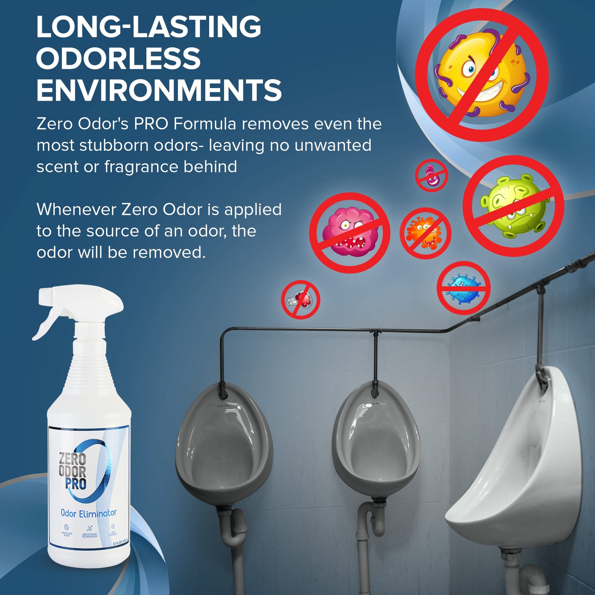 Zero Odor – Professional Odor Eliminator- Eliminate Extreme Air & Surface Odor– Patented Molecular Technology Best for Strong, Persistent Odor- Smell Great Again, 32oz(Over 700 Sprays) - Available at All In One Marketplace Canada