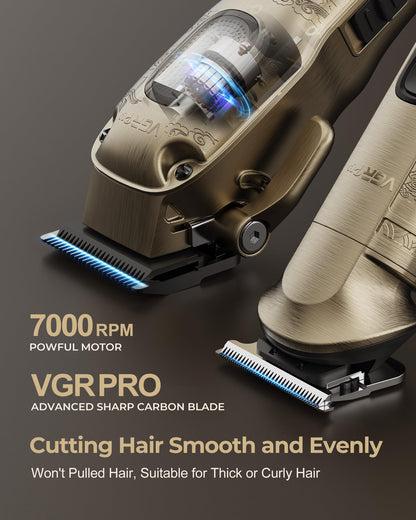 VGRPRO Hair Clippers for Men Professional, Cordless Hair Clippers for Hair Cutting, Mens Clippers and Trimmers Set, Electric Hair Trimmer for Men with Package Case (Gloden) - Available at All In One Marketplace Canada