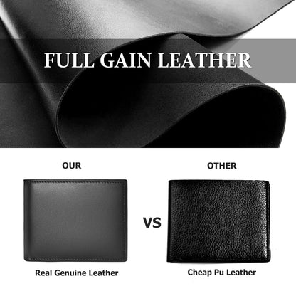 MARZAHAR Genuine Leather Mens Wallet, RFID Blocking Bifold, Black 🍁 All In One Marketplace Canada