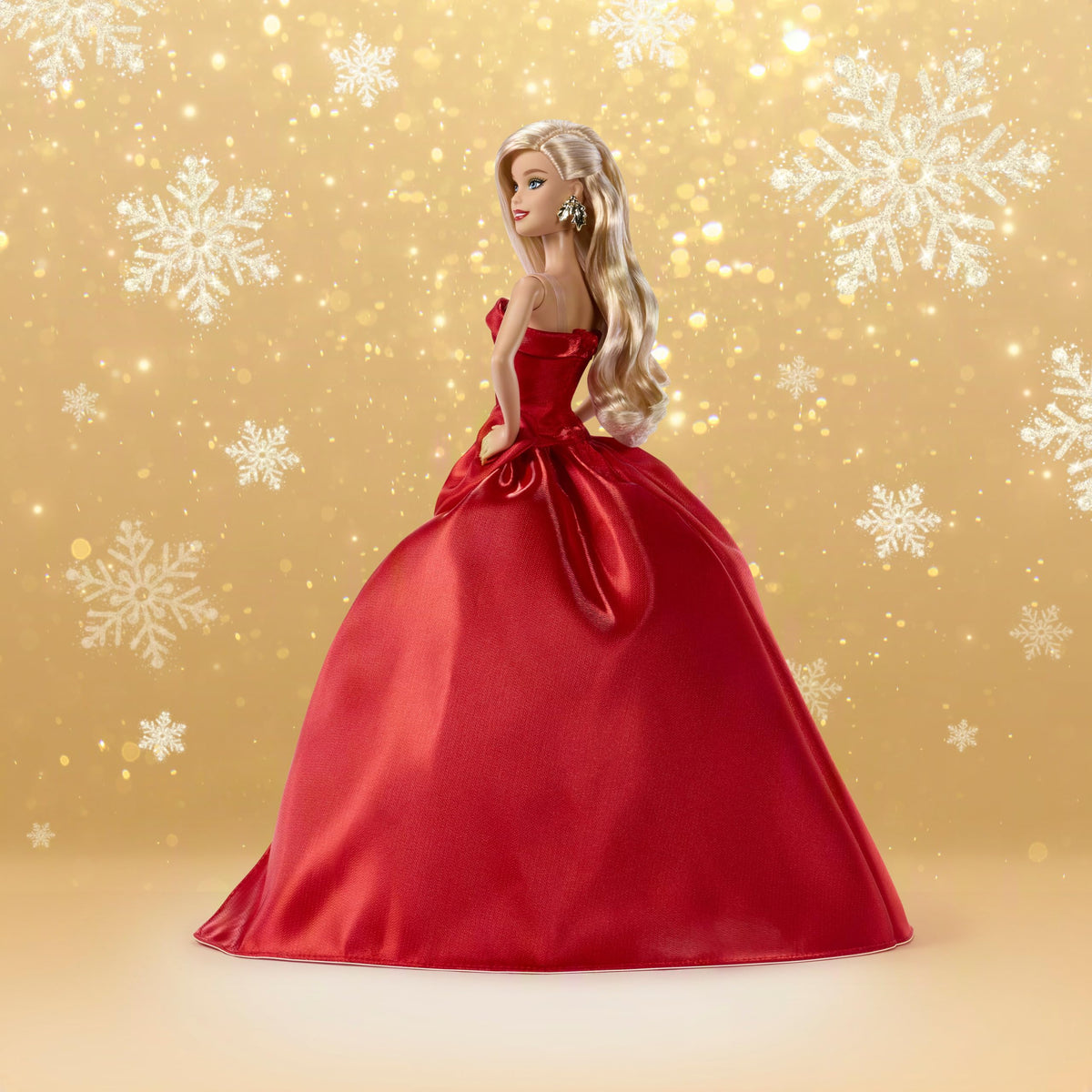 Barbie Signature Doll, 2026 Holiday Barbie Blonde Fashion Doll Wearing Red Gown with Bow, Seasonal Collector Doll in Displayable Packaging & Doll Stand 🍁 All In One Marketplace Canada