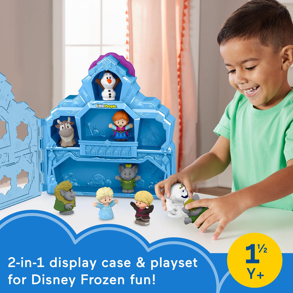 Fisher-Price Little People Disney Frozen Carry Along Castle Case, 9 Figures