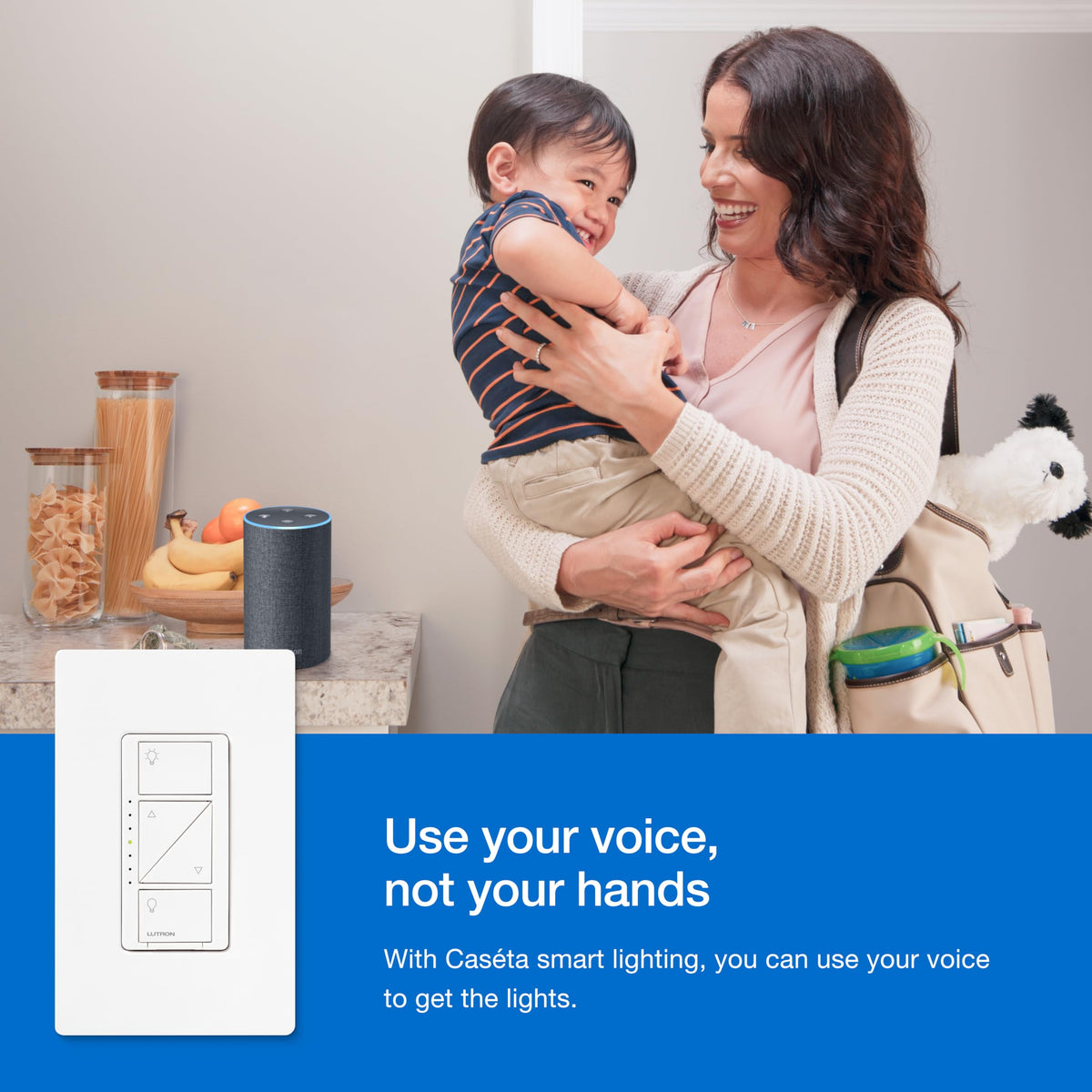 Lutron Caséta Smart Home Dimmer Switch and Pico Remote Kit, Works with Alexa, Apple HomeKit, Ring, Google Assistant (Smart Hub Required) | P-PKG1WB-WH | White