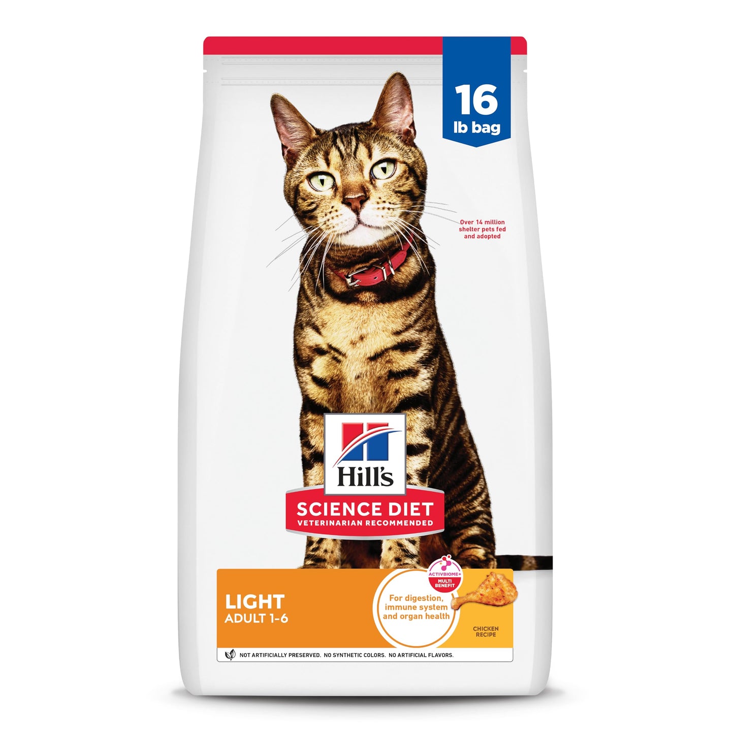 Hill's Science Diet Adult Light Chicken Recipe Dry Cat Food 7.25 kg Bag Hill's Science Diet