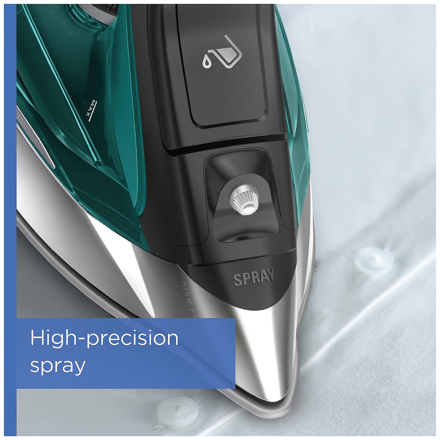 Rowenta Pro Master Stainless Steel Soleplate Steam Iron for Clothes, 1775 Watts, 210 g/min, 400 Microsteam Holes, Anti-Drip, Auto Shutoff, Powerful Steam, DW8360, Black & Blue 🍁 All In One Marketplace Canada Rowenta
